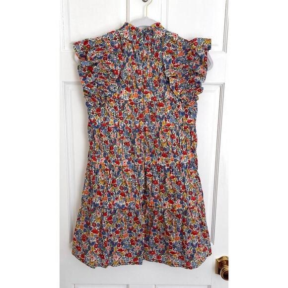 SEA NEW YORK Tuckernuck Multi Hanna Park Liberty Flutter Sleeve Cotton Dress XS - Picture 12 of 16